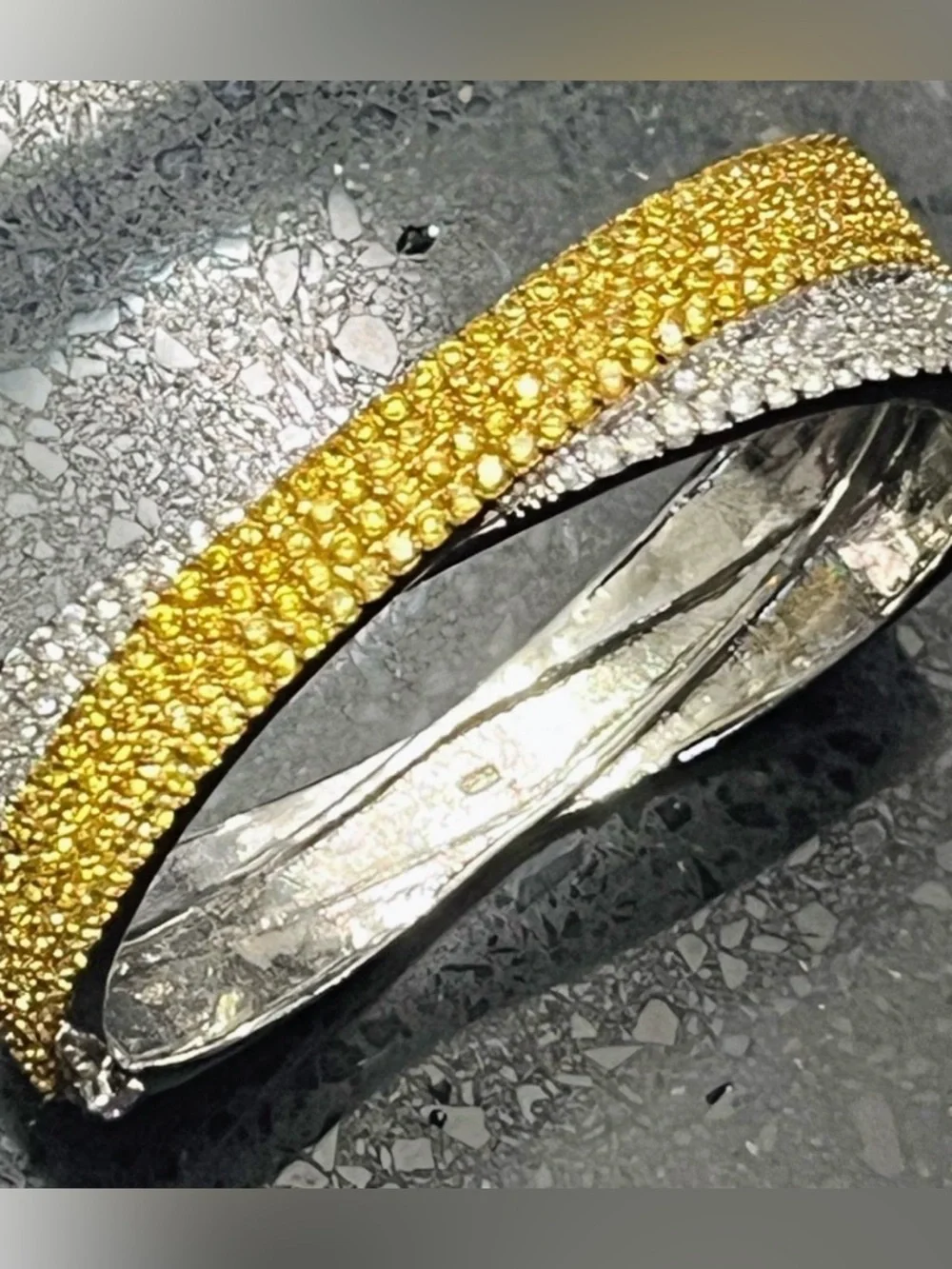 Diamonique canary yellow